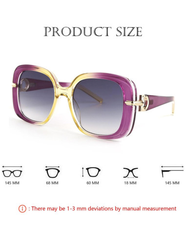 Gafas de sol cuadradas UV400 para hombres y mujeres - Vintage