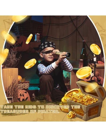 6 Telescopios Pirata de Plástico Ajustables Zubebe 18 cm