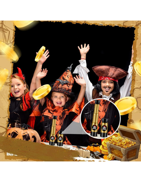 6 Telescopios Pirata de Plástico Ajustables Zubebe 18 cm