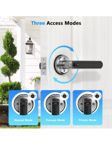 Cerradura Inteligente Sivmn L-B203 con Huella Dactilar Plata