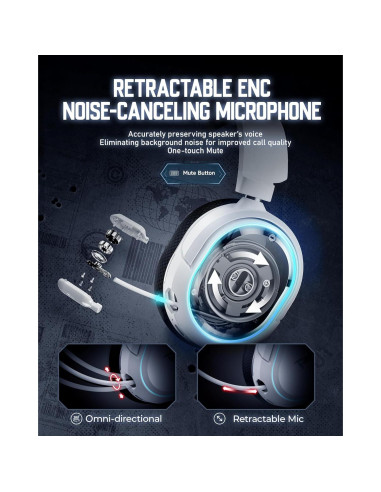 Auriculares Gaming Inalámbricos Valorise UG-08S 100H RGB