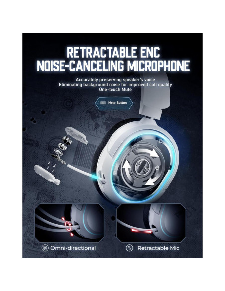 Auriculares Gaming Inalámbricos Valorise UG-08S 100H RGB