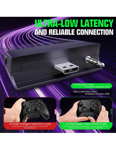 Auriculares Inalámbricos YPBDAN X4 para Juegos - 70H, Bluetooth 5.3