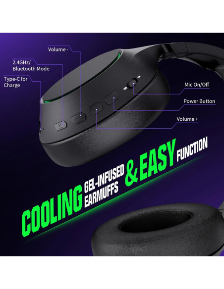 Auriculares Inalámbricos YPBDAN X4 para Juegos - 70H, Bluetooth 5.3