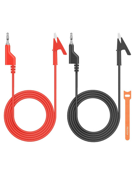 Cables de Prueba Proster 1.2m 20A 1000V Clip Cocodrilo
