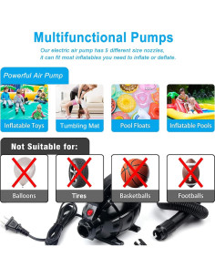 Bomba de Aire Eléctrica Dawnleague 600W para Inflables 2