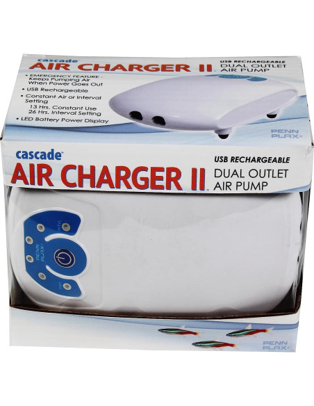 Bomba de Aire Recargable USB Penn-Plax Cascade Air Charger II