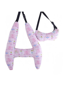 Almohada de Viaje H MCNULGUR Rosa 71x56 cm Soporte Cabeza