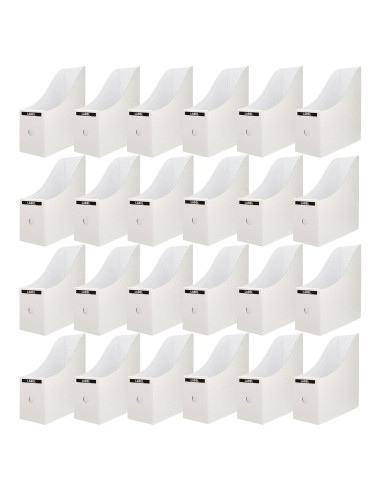 24 Soportes de Revistas Limitliho de Cartón Blanco 26,9 cm