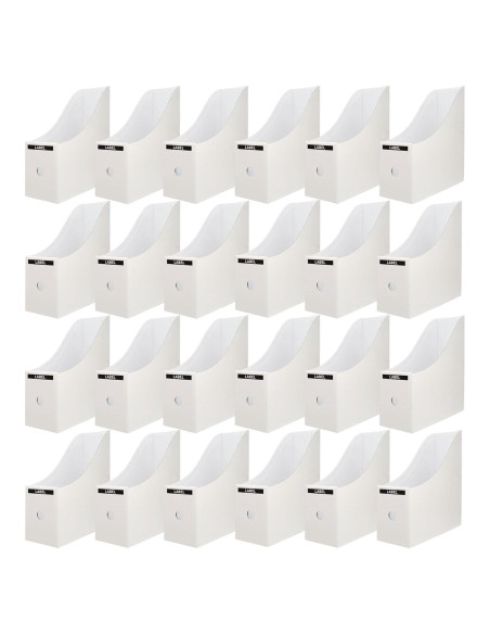 24 Soportes de Revistas Limitliho de Cartón Blanco 26,9 cm