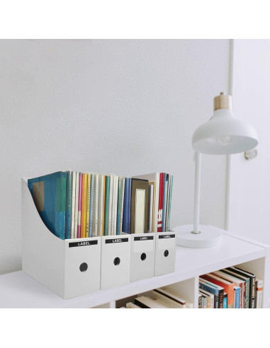 24 Soportes de Revistas Limitliho de Cartón Blanco 26,9 cm