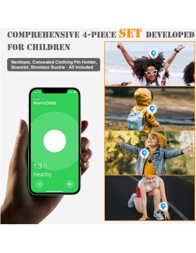 Set de Soporte Airtag para Niños 4 Piezas WALLFID