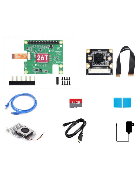 Kit AI Waveshare para Raspberry Pi 5 - Cámara, HAT, 64GB