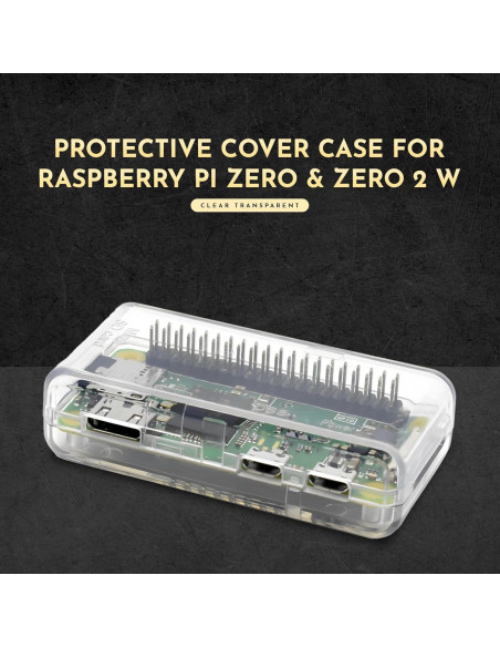 Funda Transparente Premium SB para Raspberry Pi Zero 2 en 1