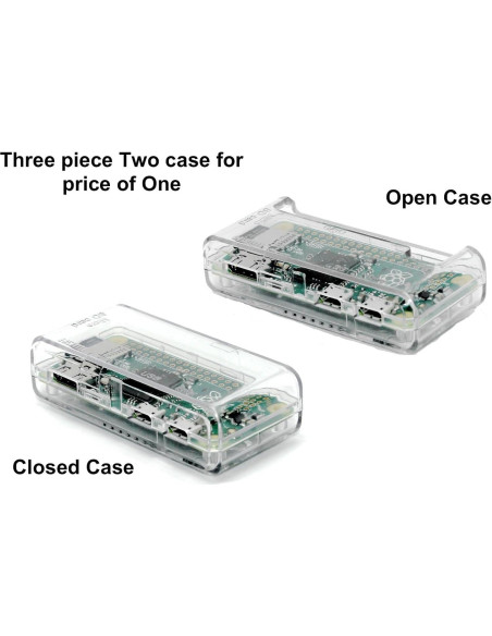 Funda Transparente Premium SB para Raspberry Pi Zero 2 en 1