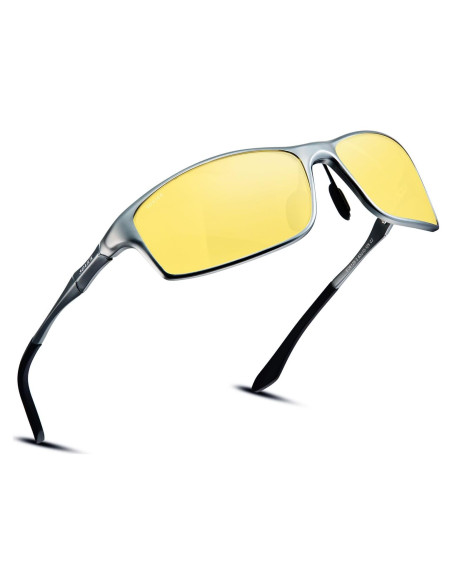Gafas de Conducir Nocturna Antirreflejo TAC Amarillas