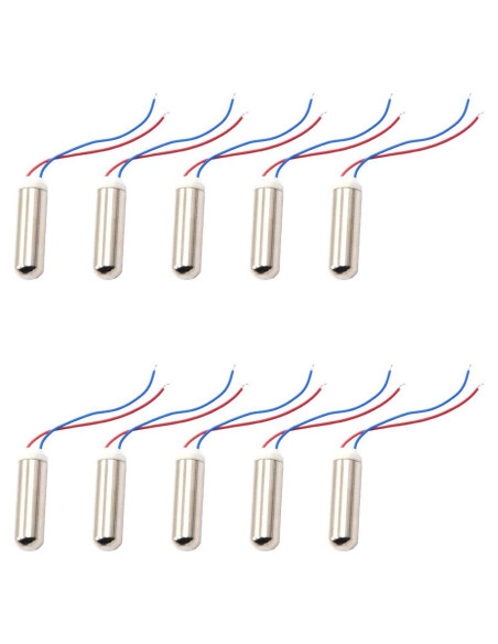 10 Motores de Vibración Miniatura Impermeables BestTong 7x25mm