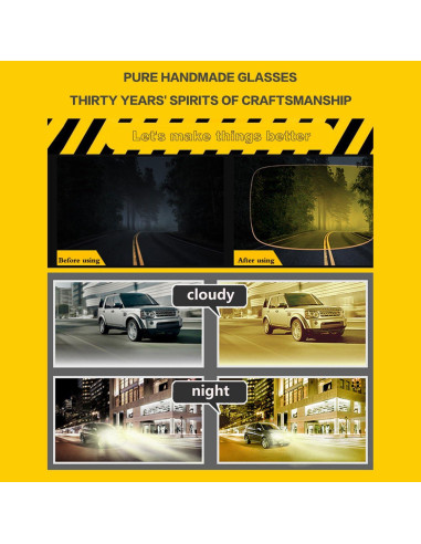 Gafas de Conducción Nocturna Polarizadas Amarillas - UV400
