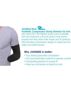 Reductor de compresión protésico de lana JianiMed 2XL - Brazo 2