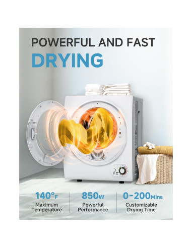Secadora Portátil Feelfunn ZX-CD-6 850W 1.5 Pies 110V
