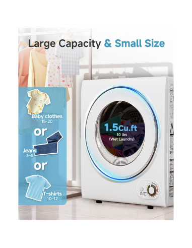 Secadora Portátil Feelfunn ZX-CD-6 850W 1.5 Pies 110V