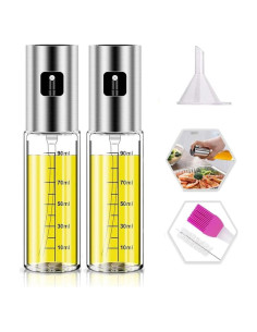 Rociador de Aceite NIKKIER 100ml 2 Paquetes Vidrio Inoxidable