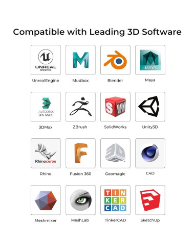 Escáner 3D Creality CR-Scan Ferret 0.1mm Precisión 30 FPS