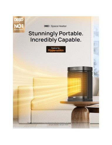 Calentador Eléctrico Dreo DR-HSH004 1500W Oscilante 70