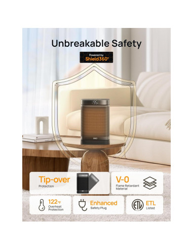 Calentador Eléctrico Dreo DR-HSH004 1500W Oscilante 70