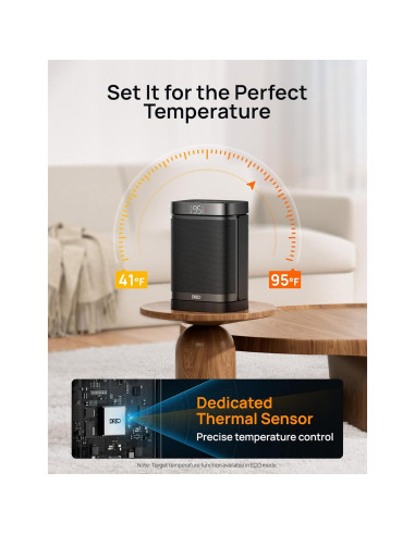 Calentador Eléctrico Dreo DR-HSH004 1500W Oscilante 70