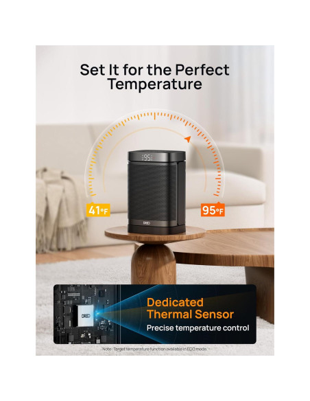 Calentador Eléctrico Dreo DR-HSH004 1500W Oscilante 70