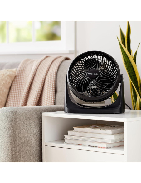 Ventilador Circulador de Aire Amazon Basics 35W 3 Velocidades Negro