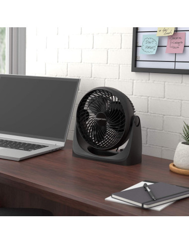Ventilador Circulador de Aire Amazon Basics 35W 3 Velocidades Negro