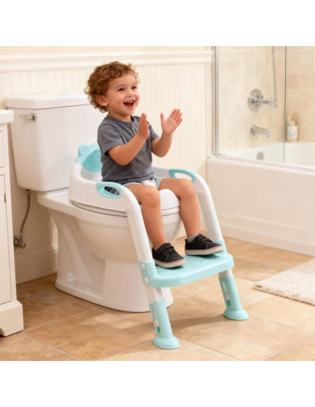 Asiento de Entrenamiento para Baño SKYROKU Azul Antideslizante