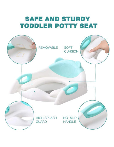 Asiento de Entrenamiento para Baño SKYROKU Azul Antideslizante