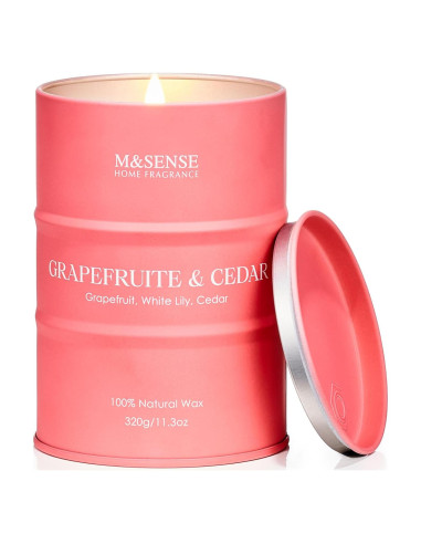 Vela Aromática M&SENSE Pomelo y Cedro 320g - Cera Natural