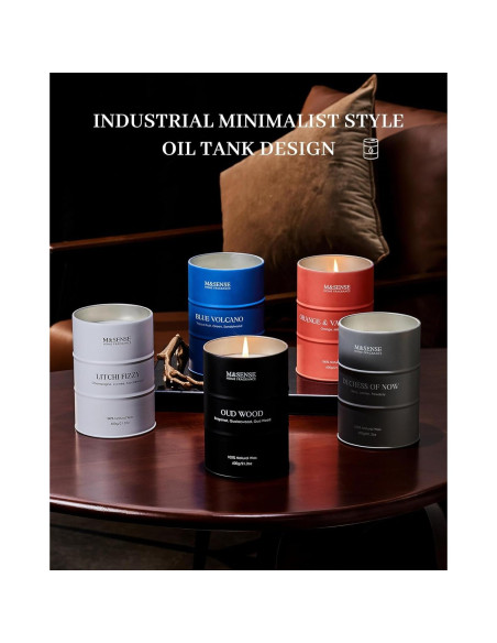 Vela Aromática M&SENSE Pomelo y Cedro 320g - Cera Natural