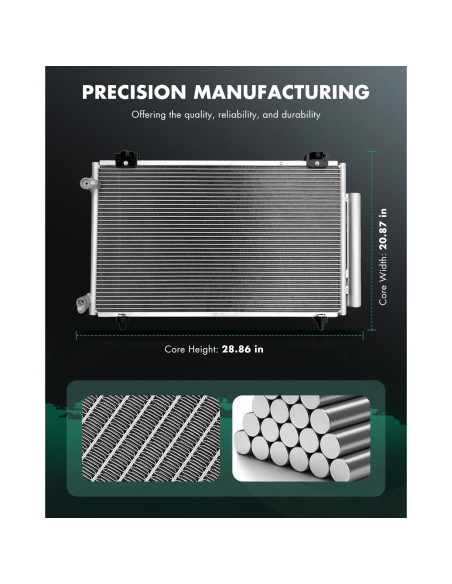 Condensador SCITOO 3299 para Toyota Corolla y Matrix 1.8L