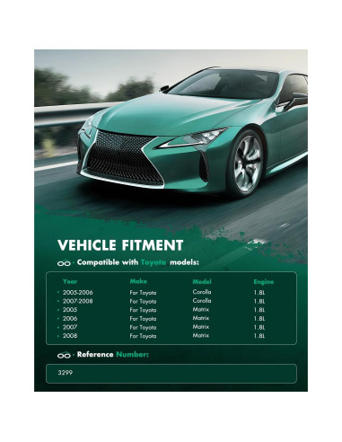 Condensador SCITOO 3299 para Toyota Corolla y Matrix 1.8L