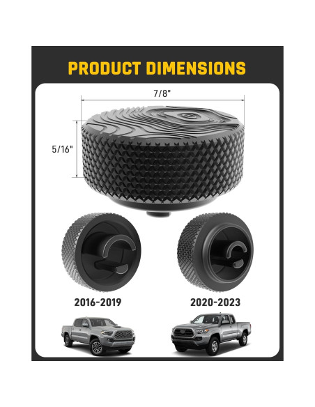 Perillas de Volumen Wyckoff para Toyota Tacoma 2016-2023