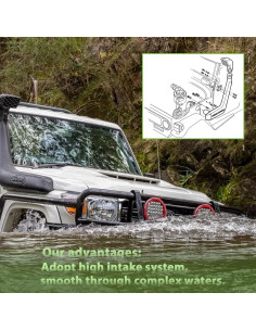 Kit de snorkel SCITOO para Toyota Hilux N80 2015-2023 2