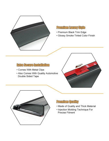 Visera de Ventana Deflector Cuztom Tuning Toyota Camry 2018-2024