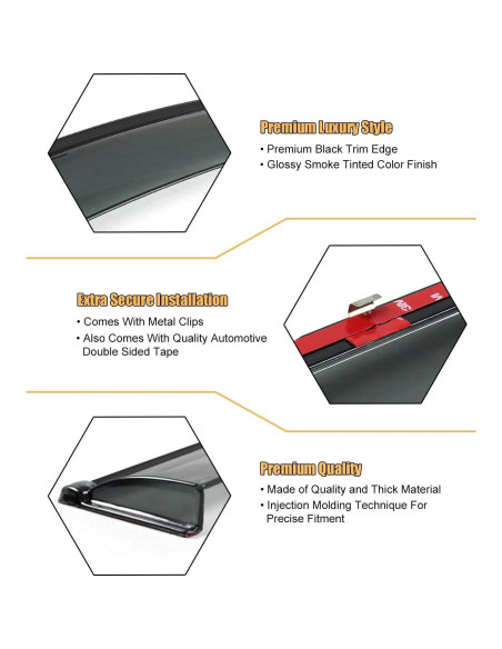 Visera de Ventana Deflector Cuztom Tuning Toyota Camry 2018-2024