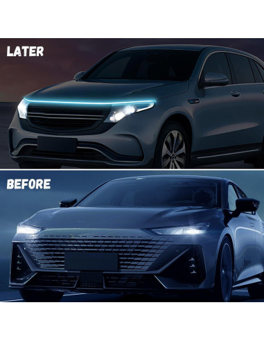 Tira de Luz LED para Coche Hbxdeco 150 cm Impermeable