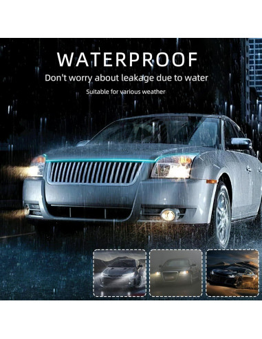 Tira de Luz LED para Coche Hbxdeco 150 cm Impermeable