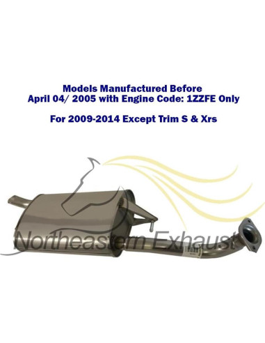Silenciador de Escape Northeastern Toyota Corolla 2003-2013