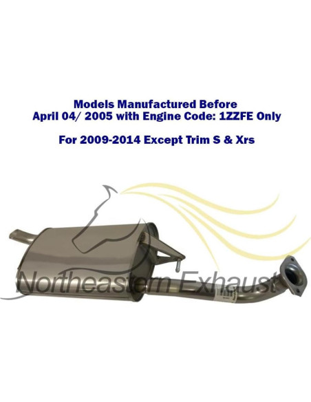Silenciador de Escape Northeastern Toyota Corolla 2003-2013