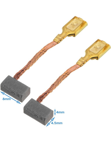 2 Piezas Cepillos de Motor de Carbono HALLMERS 4x4.5x8mm