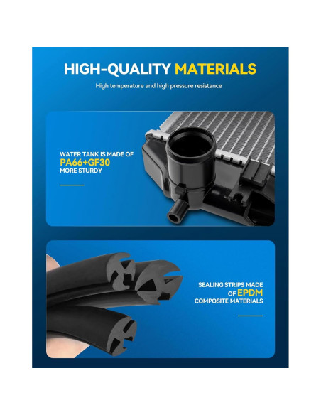 Radiador de Aluminio PHILTOP CU13106 para Corolla y Matrix