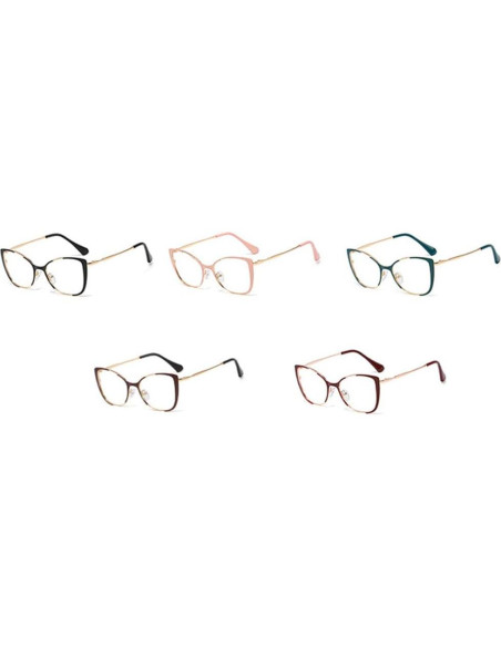 Gafas de Ojo de Gato Kachawoo Retro Metal 52mm Negro Dorado